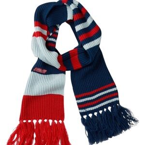 Burton Unisex 95 Scarf Red & Blue Knit Fringe Winter Snowboarding Ski Outdoor